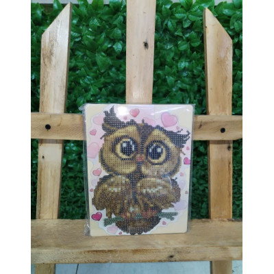 نقاشی الماسی طرح جغد