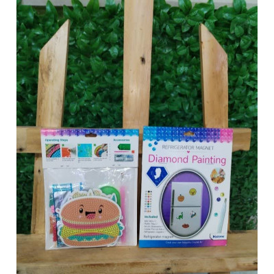 نقاشی الماسی طرح همبرگر